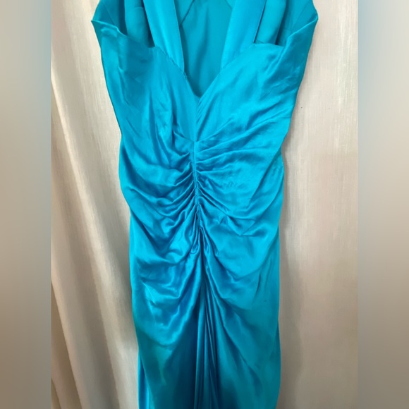 Caché Beautiful Blue Silk Evening Gown Size Woman’s 2 - Picture 7 of 10